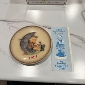 Vintage 1981 11th Annual MJ Hummel Collectors Plate #HUM274